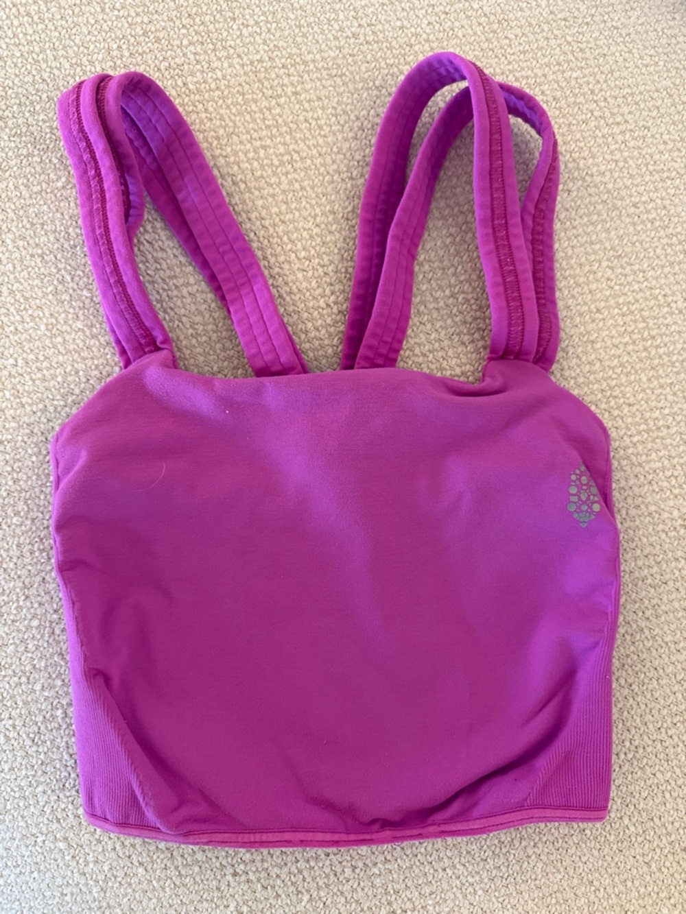 FP Movement by Free People Magenta Padded Crop Tank